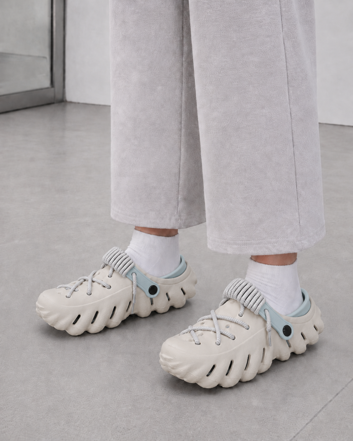 Bungee Clogs Gray-blue