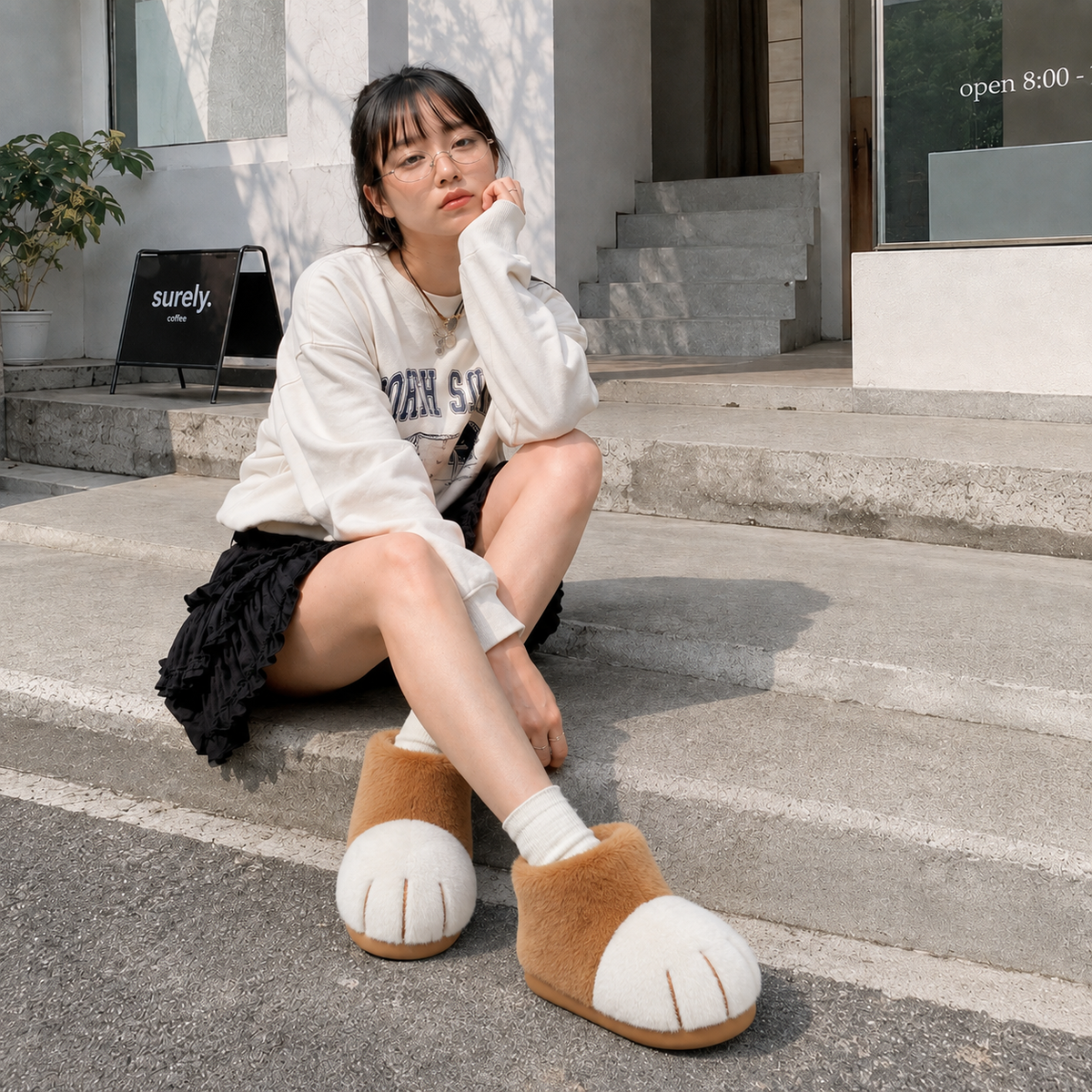 Fluffy Boots WHITE-CAT