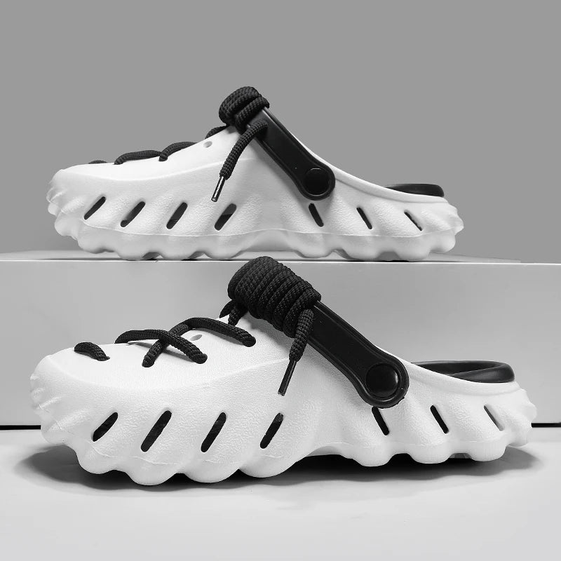 Bungee Clogs white-black