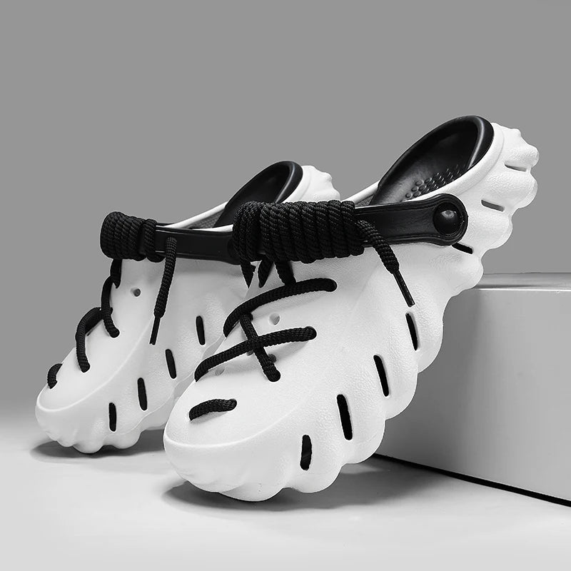 Bungee Clogs white-black