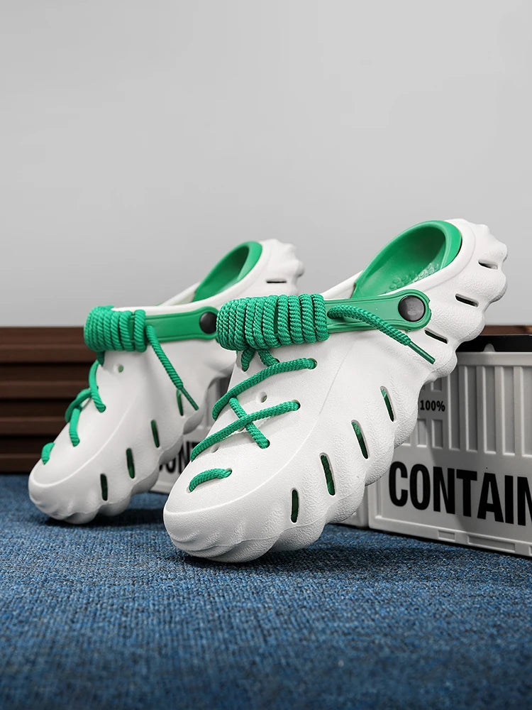 Bungee Clogs white-green