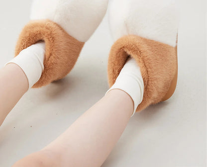 White-Cat Fluffy Boots