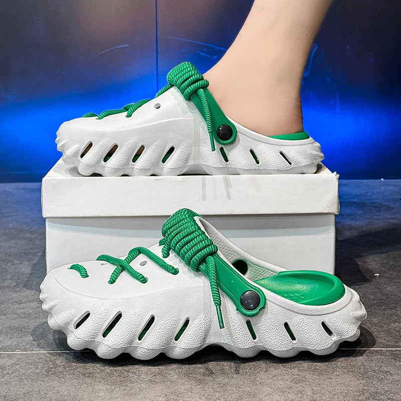 Bungee Clogs white-green