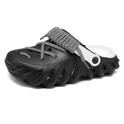 Bungee Clogs black-white