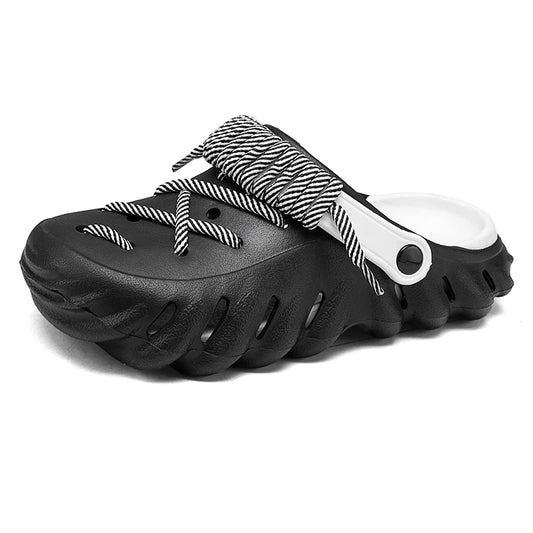 Bungee Clogs black-white
