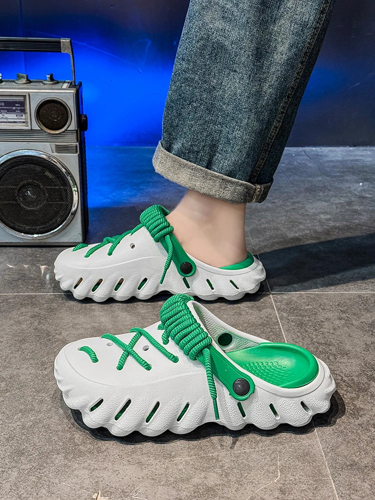 Bungee Clogs white-green