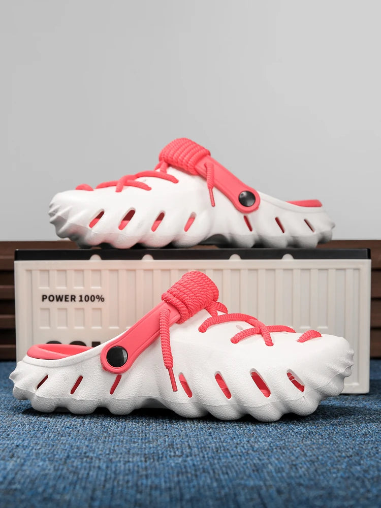 Bungee Clogs white-red