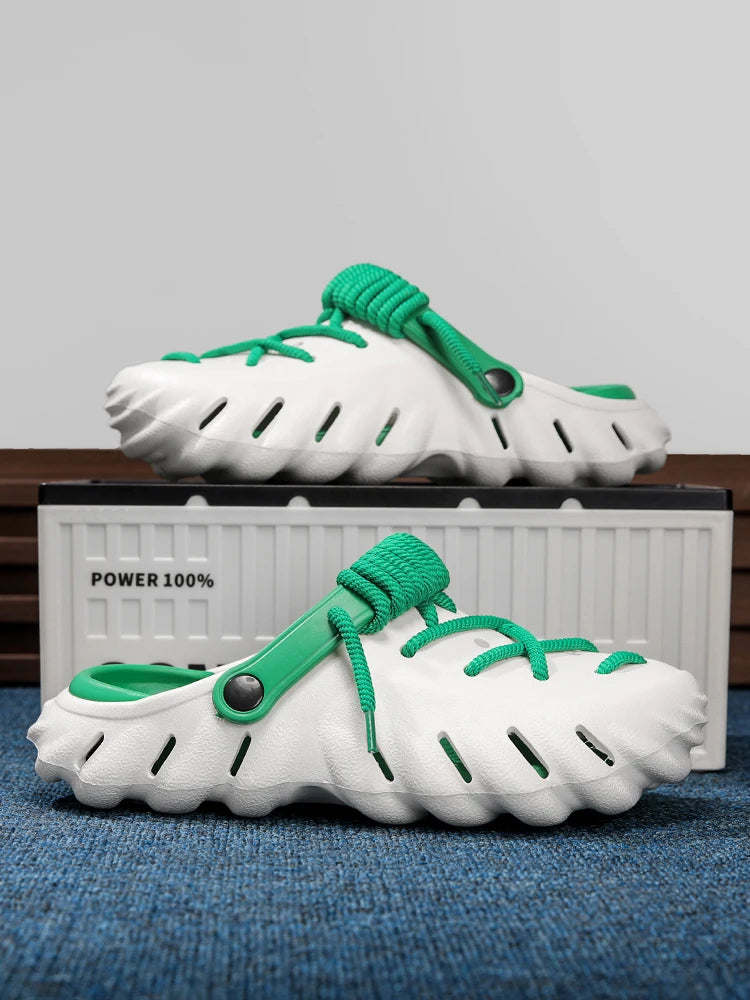 Bungee Clogs white-green