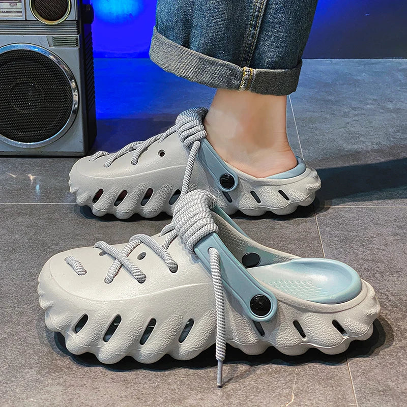 Bungee Clogs Gray-blue