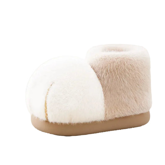 Cream-Cat Fluffy Boots