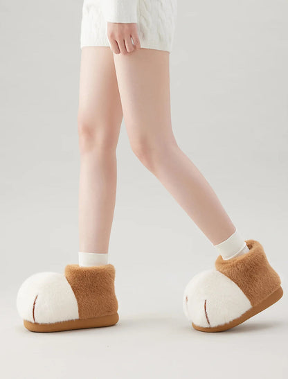 White-Cat Fluffy Boots