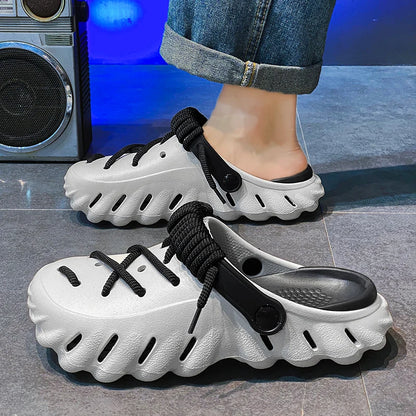 Bungee Clogs white-black